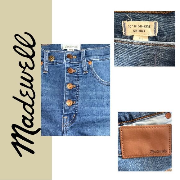 Madewell Women’s‎ 10” Rise Skinny Button Front Jeans - Size 27 - Picture 4 of 4